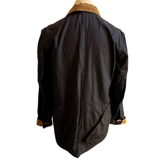 Taylor Supply Waxed Canvas Barn Coat Mens sz L Black Chore Field Jacket Preppy - Picture 8 of 8